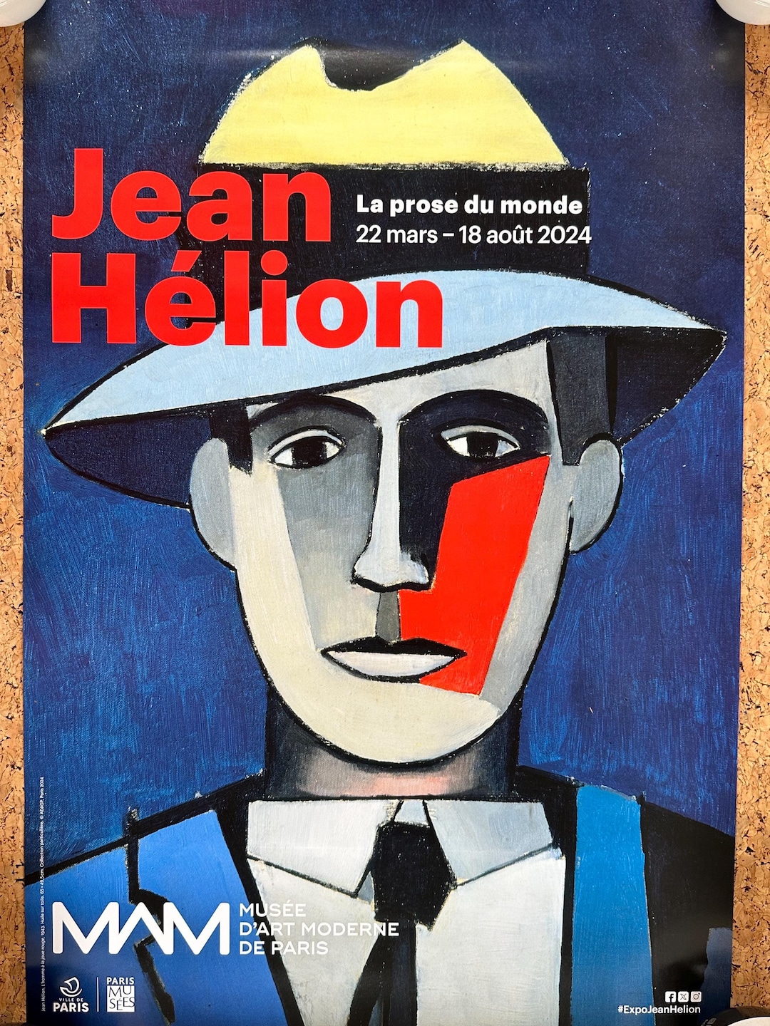 JEAN HÉLION Original Exhibition Poster From Le Musée Dart Moderne De