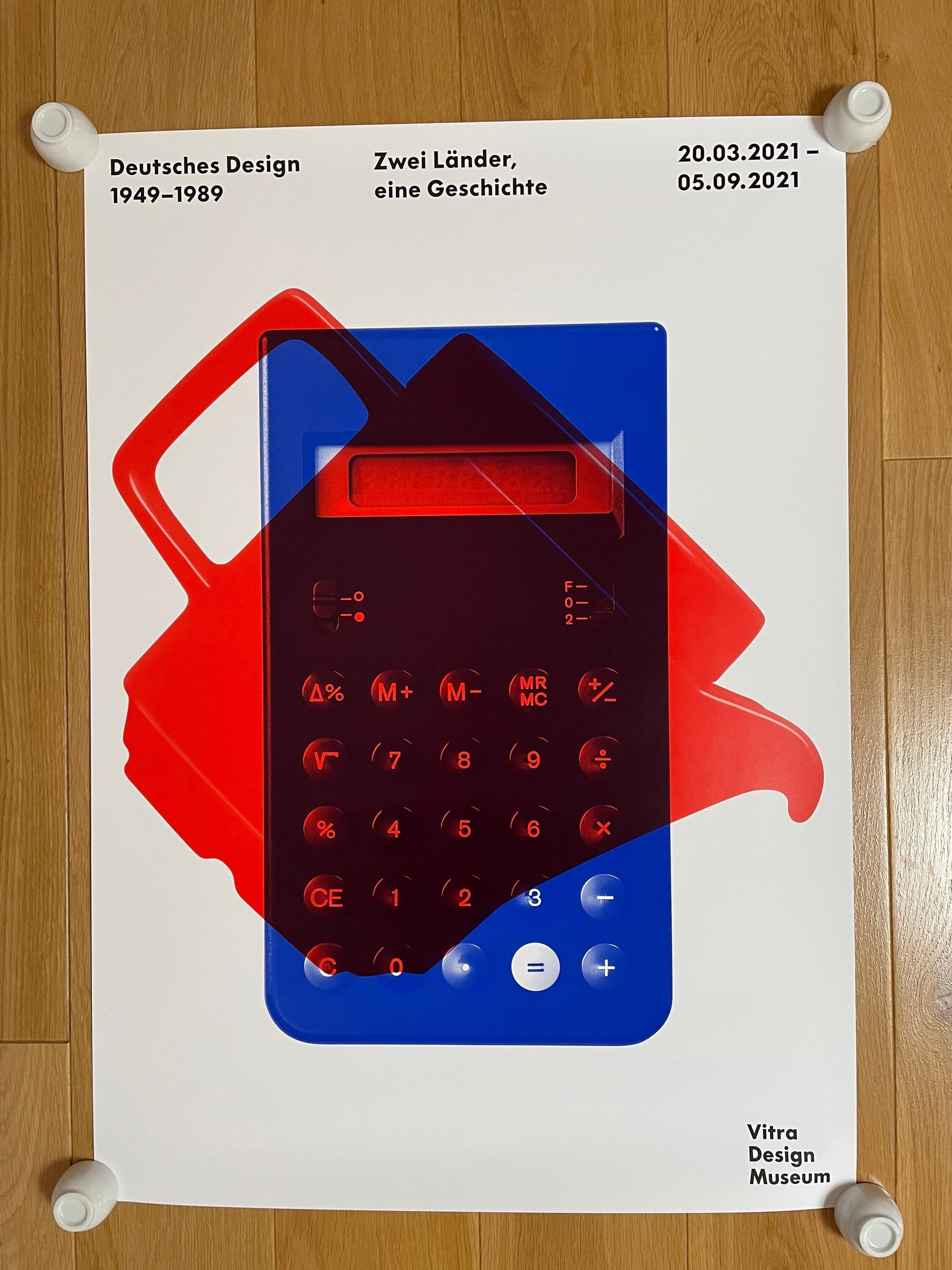 Original exhibition poster Vitra museum "Deutsches Design 1949–1989"