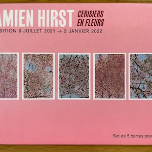 DAMIEN HIRST - Original postcard set (5 cards) from the "Cherry Blossom"/"Cerisiers en fleurs" exhibition Paris