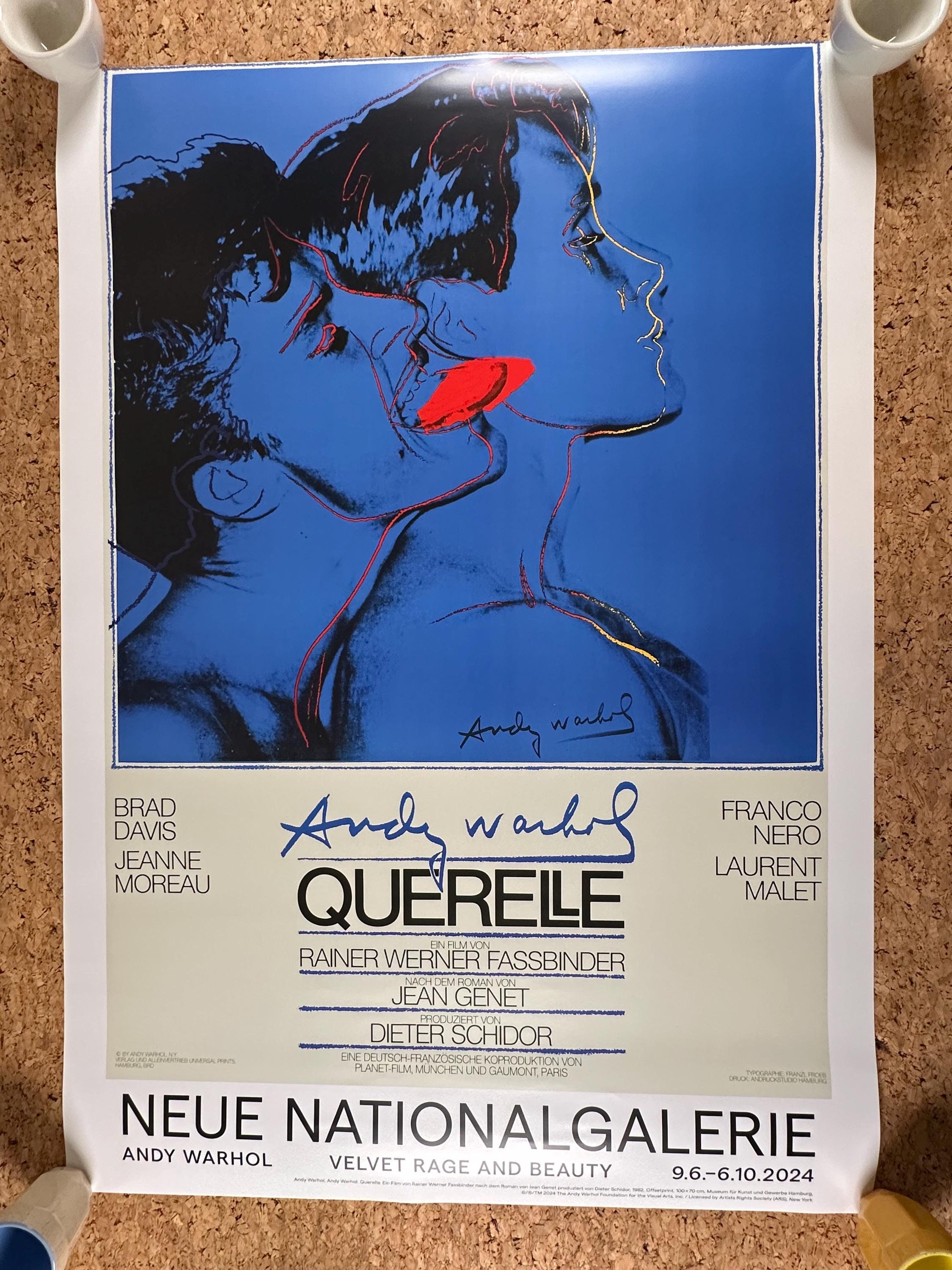 ANDY WARHOL - Original exhibition poster "Velvet Rage and Beauty" Neue Nationalgalerie "Querelle"