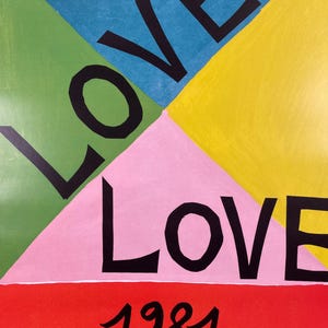 Yves Saint Laurent - Original exhibition LOVE poster 1981 from the YSL museum in Paris