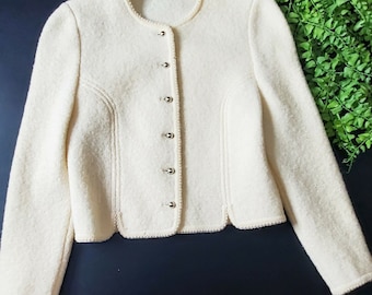 boiled wool sweater jacket