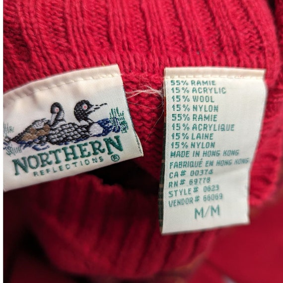 Vtg 1990s Northern Reflections Red Wool Blend Moc… - image 4