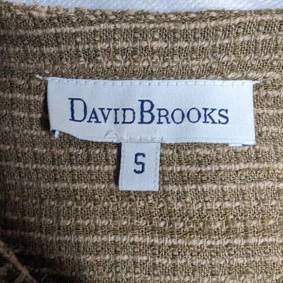 Vtg 1990s David Brooks Khaki Green Waffle Knit La… - image 4