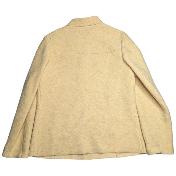 Vtg 1990s Lands' End Buttercup Yellow Boiled Wool… - image 2