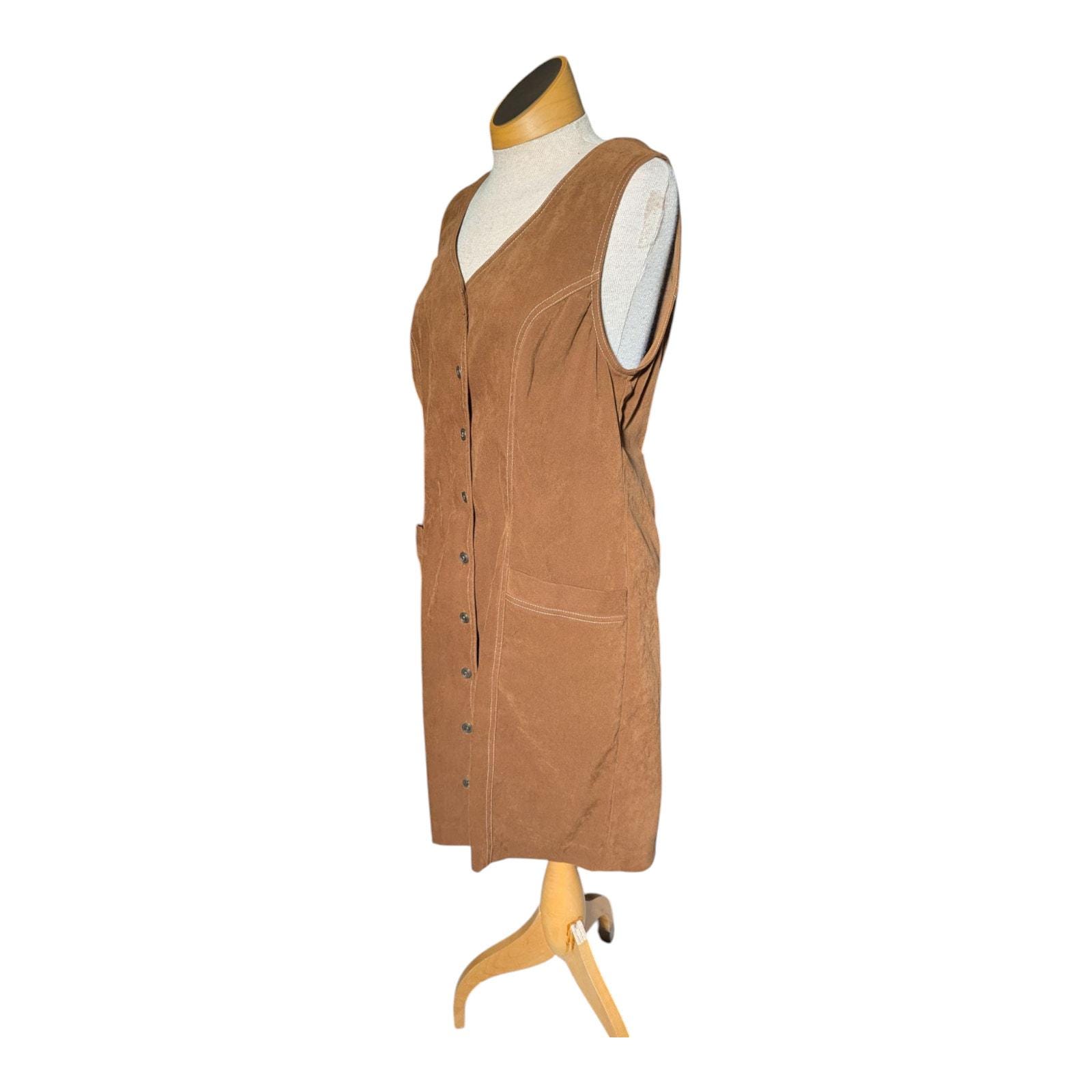 Womens Overall Dress Brown - Etsy