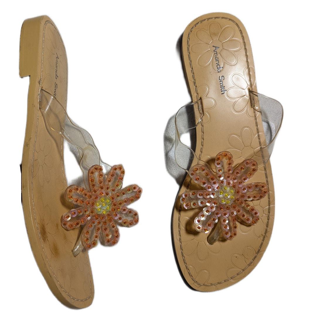 Y2k Flower Sandals - Etsy