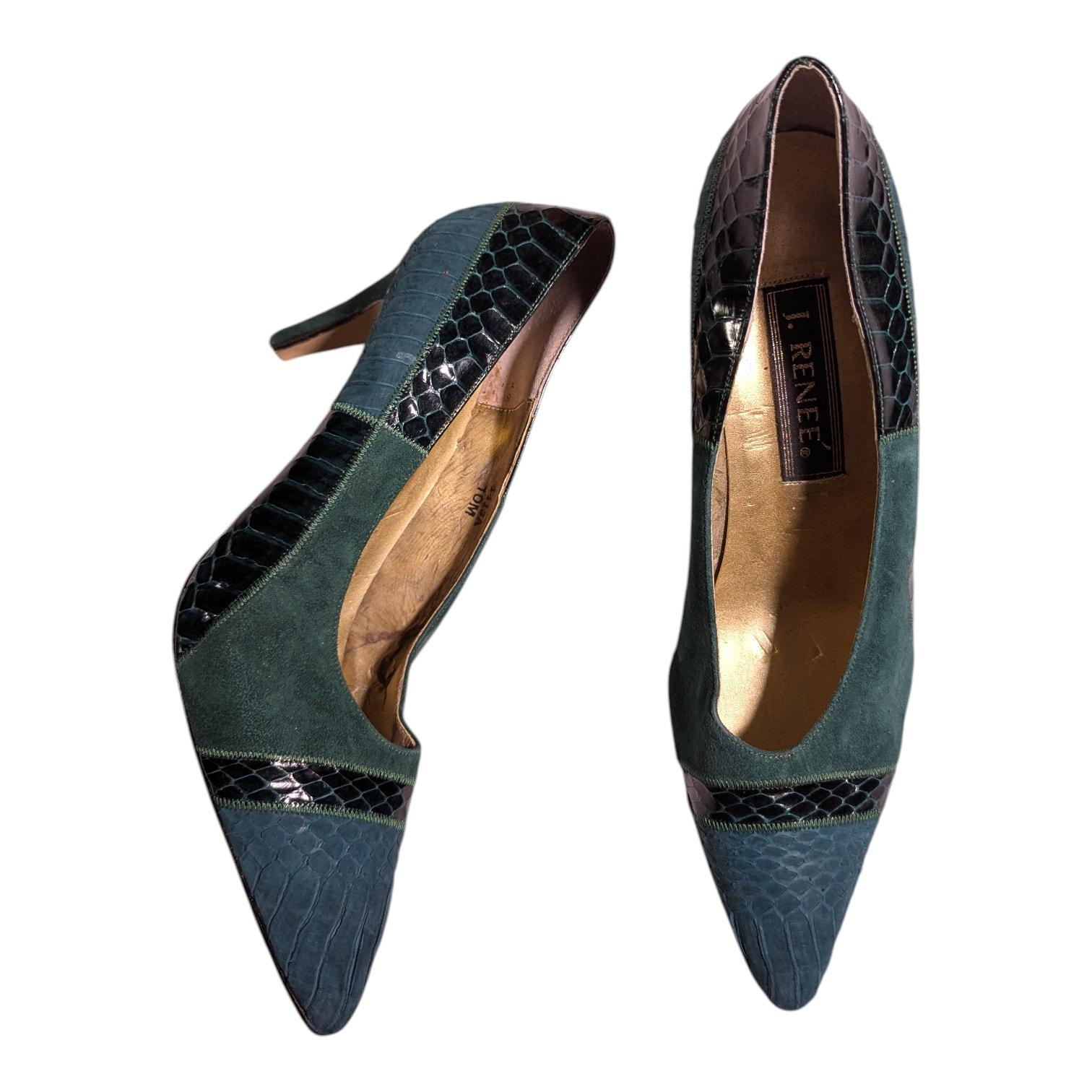 Escarpins J.Renee à Talons Hauts 3 Pouces - Bout Ouvert Métallisé Argenté - Taille US 7