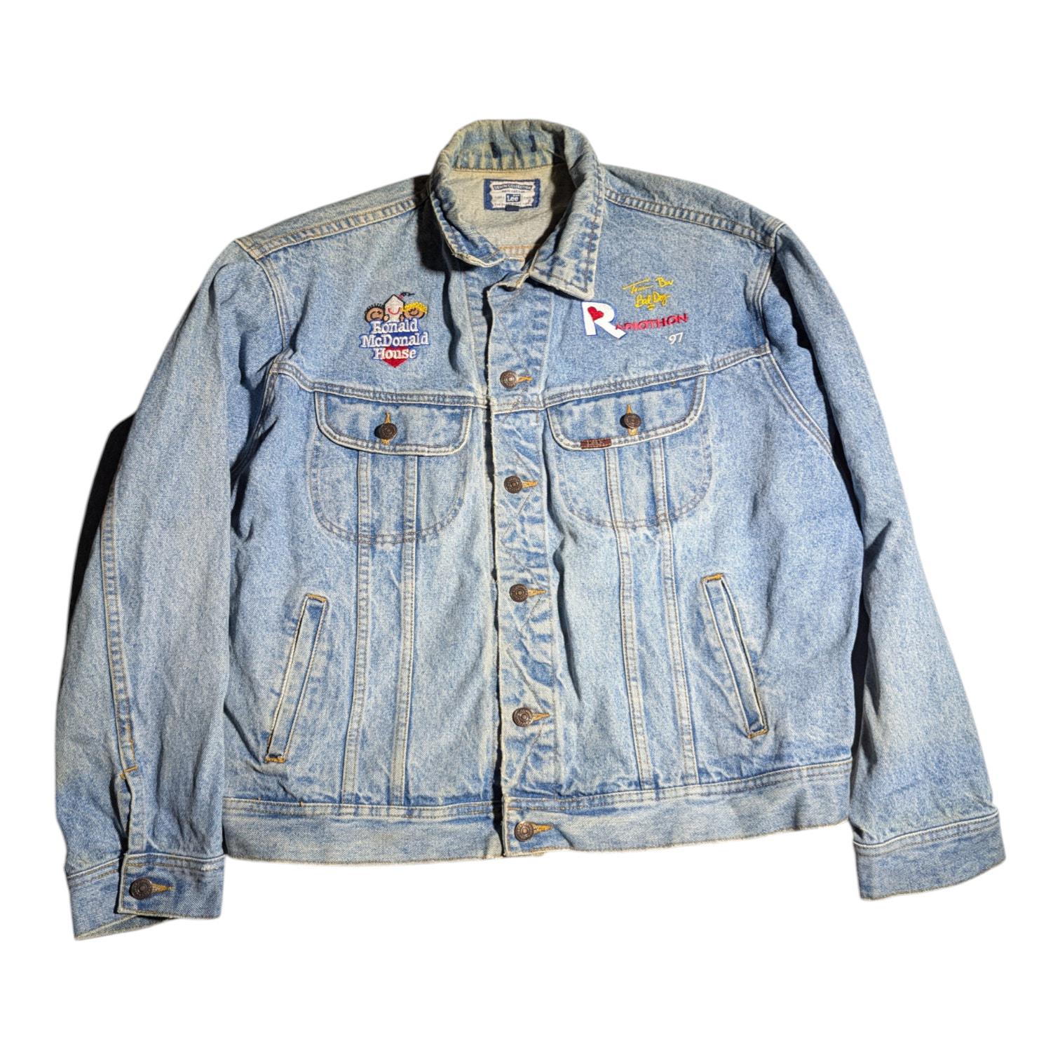 Embroidered 90s Jean Jacket - Etsy