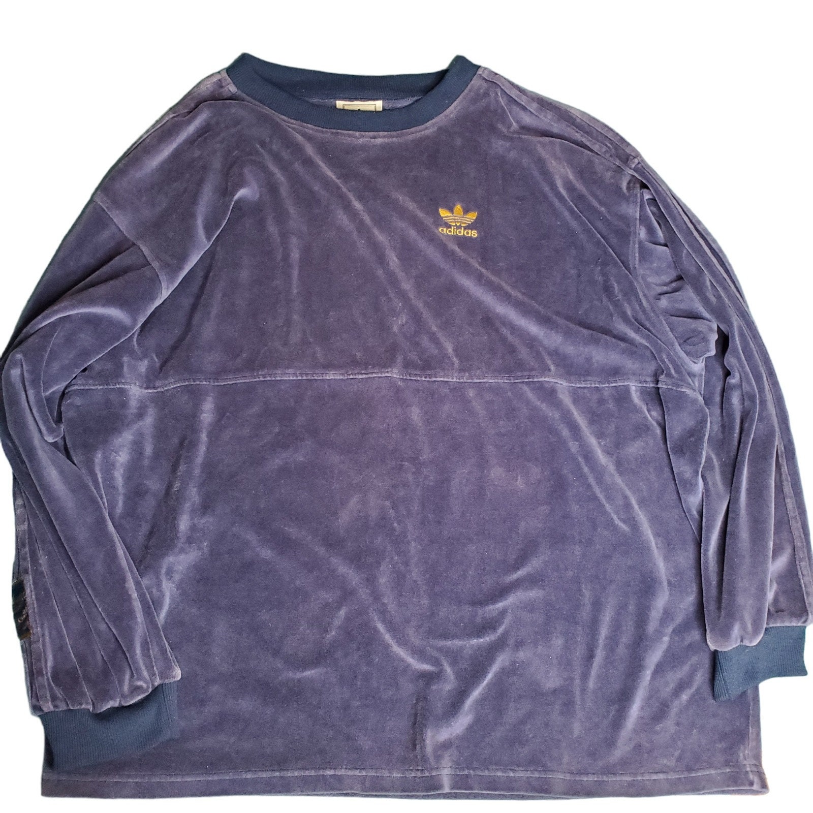 Adidas Velour Tracksuit Blue