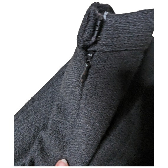 Vtg 1980s Chinetti Black Textured Wool Blazer Mid… - image 6