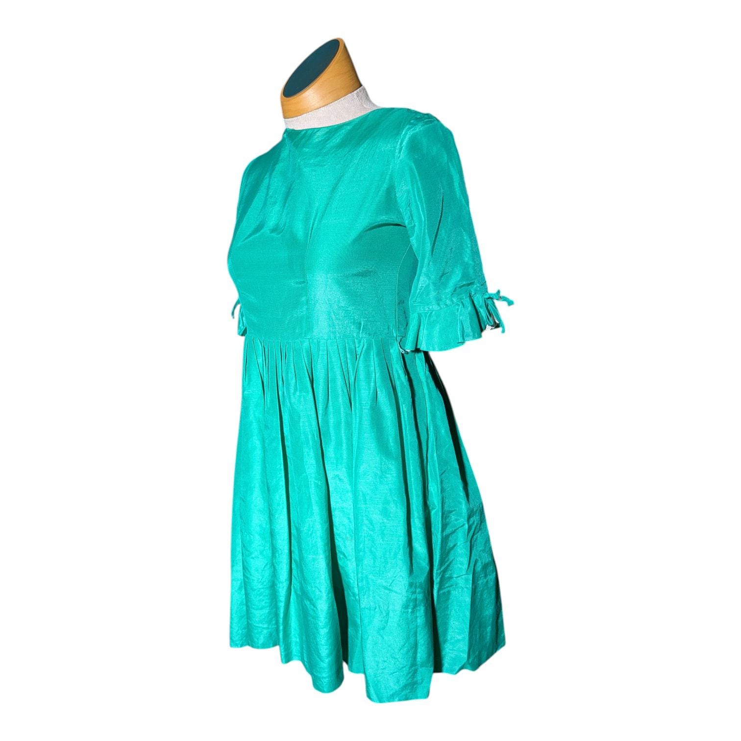 1950s Emerald Dress - Etsy