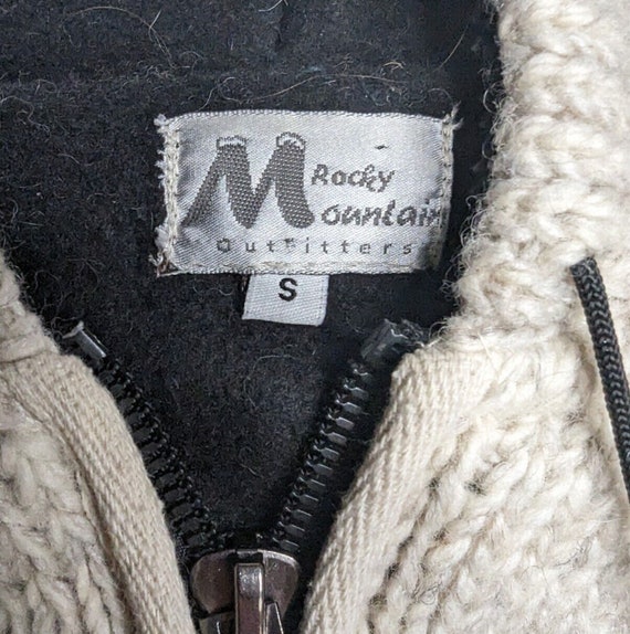 Vtg 1990s Rocky Mountain Outfitters Ivory Wool Ho… - image 3