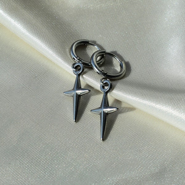 Starling Earrings | hypoallergenic star cross grunge goth alt edgy y2k no-tarnish earrings