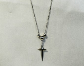 Starling Necklace | hypoallergenic unisex waterproof grunge goth star alt long chain necklace