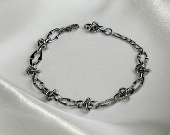 Wishbone Bracelet | grunge unisex waterproof chunky steel alt gorp core chain cuff