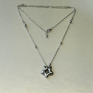 Stardrop Necklace | hypoallergenic tarnish free long grunge star indie alt goth coquette ball chain