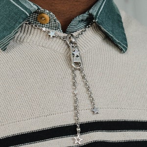 Zipper Chain | grunge waterproof tarnish-free y2k star unique unisex alt goth necklace