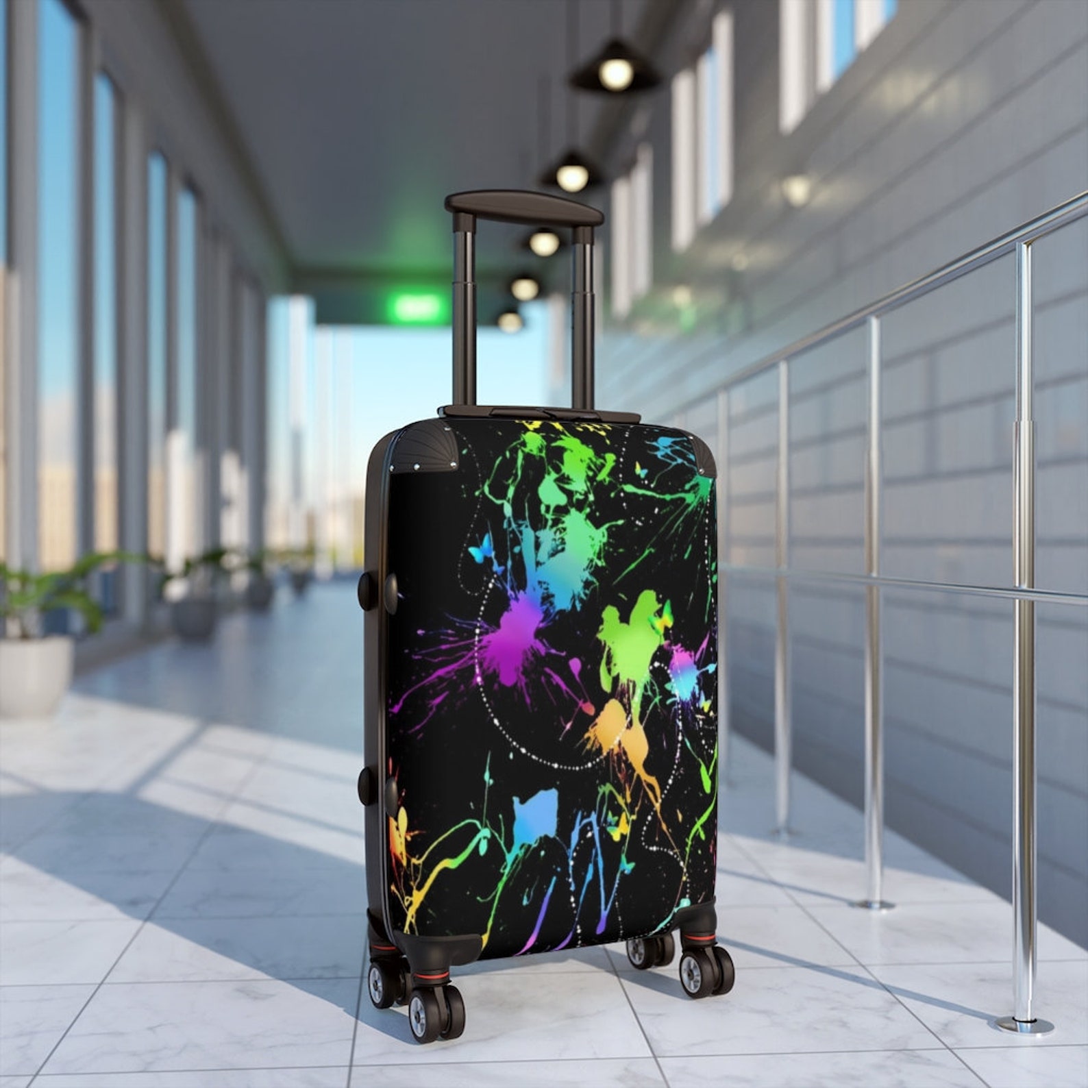 22 Paint Splatter Cabin Suitcase Luggage Etsy