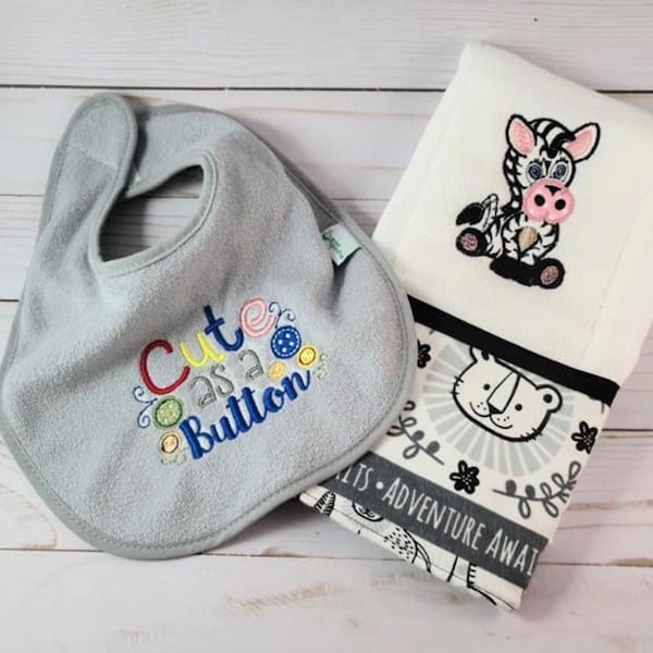 Baby Burp Clothes Set Etsy