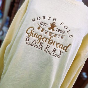 Gingerbread Man Applique Sweatshirt: Side Split Christmas Pullover