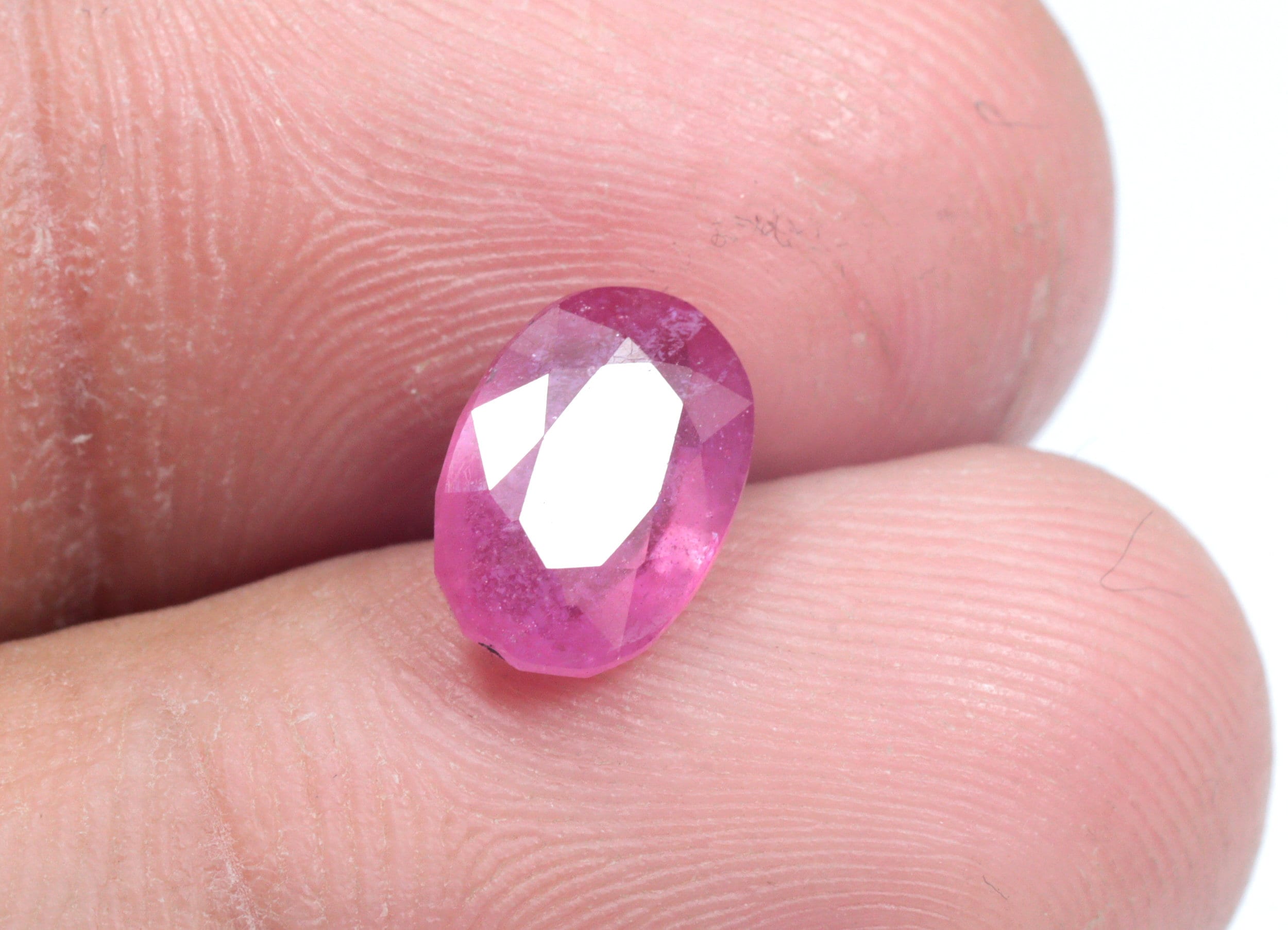 High Quality Natural Pink Ruby Glass Filled Faceted Gemstone Etsy