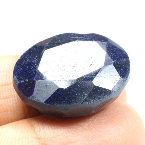 Blue top Sapphire Faceted Gemstone Oval Shape Sapphire Gemstone Pendant Size Natural Sapphire Loose Gemstone 69.10 CT 25x20x14 MM For Jewelry