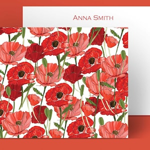 Poppy Stationery: Red