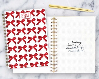 Bow Spiral Notebook: Red