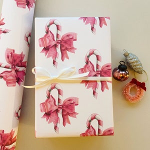 Wrapping Paper: Blush Pink Candy Canes