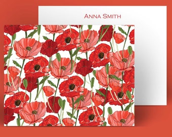 Poppy Stationery: Red