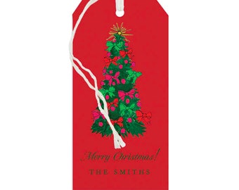 Personalized Christmas Gift Tags: Red Candy Cane Gift Tag {holiday Gift ...