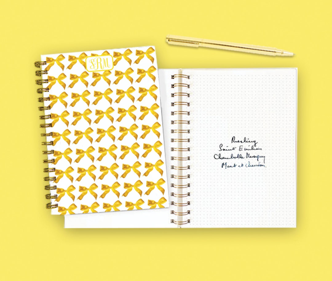 Yellow Bow Spiral Notebook: {spring Bow Notebook, Springtime Bow ...