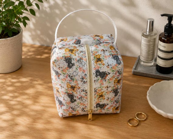 French Bulldog Toiletry Bag | Utility Bag | Overnight Bag | Cosmetic Bag | Make Up Bag | Waterproof Canvas