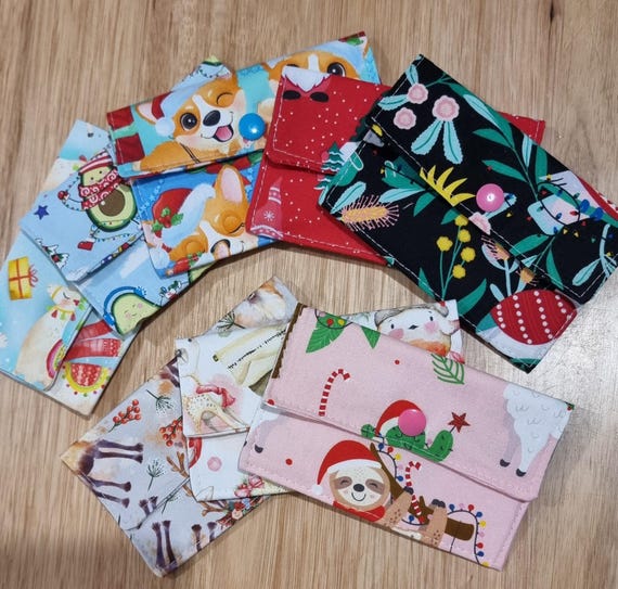 Christmas Gift Card Holder | Business Card Holder | Fabric Gift Card Holder | Fully Lined