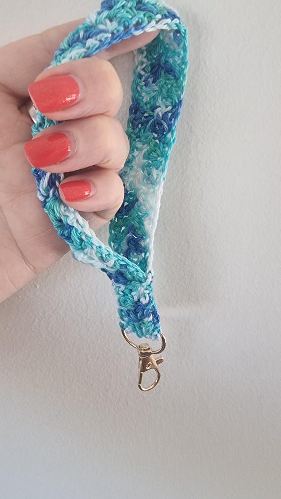 Crochet Wristlet | Key Fob | Keyring | Keychain | Wrist Lanyard