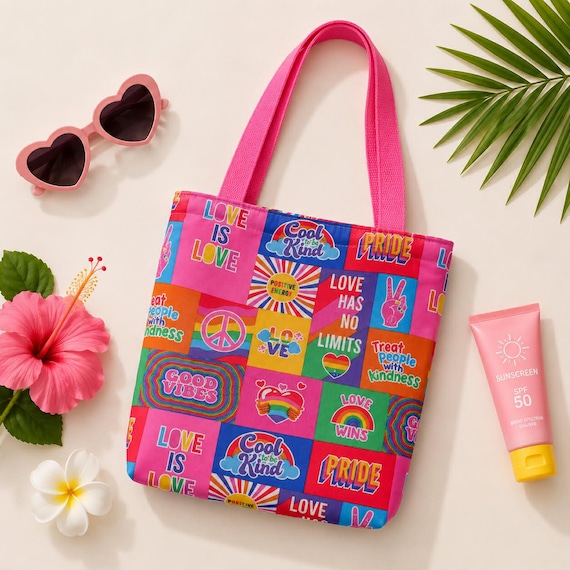 Pride Tote Bag – Padded | Magnetic Snap | Everyday Size