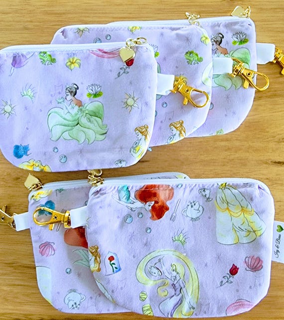 Disney Princess Coin Purse | Disney Purse | Fully Lined | Zip Closure