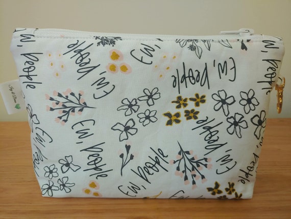 Ew People Cosmetic Toiletry Bag | Zippered Pouch | Multi Purpose Bag | Fully Lined | Padded |
