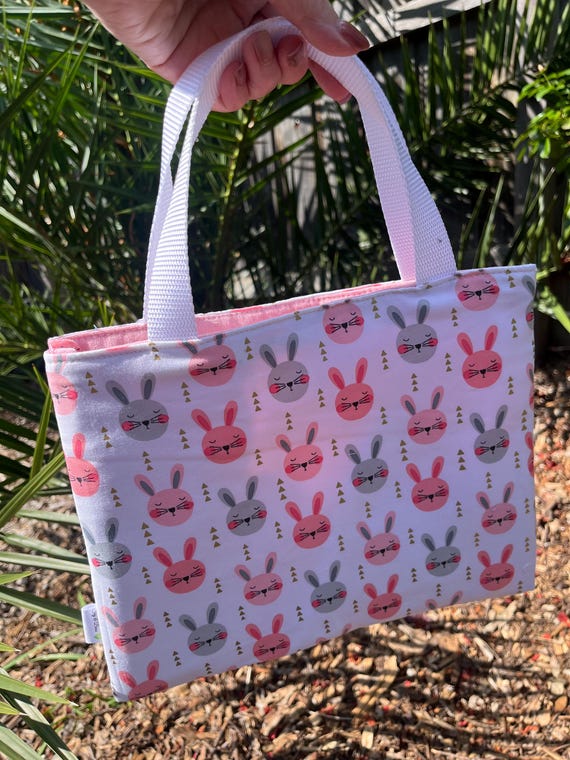 Easter Tote Bag | Reusable Easter Gift Bag | Kids Easter Basket Alternative | Fabric Easter Treat Bag | Small Bunny Gift Tote