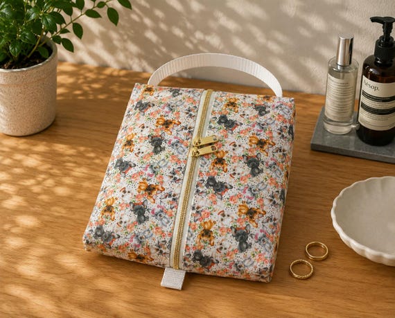 French Bulldog Toiletry Bag | Utility Bag | Overnight Bag | Cosmetic Bag | Make Up Bag | Waterproof Canvas