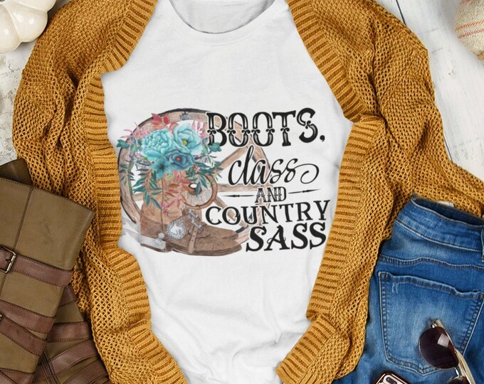 Boots, Class & Western Sass Western Style Women's T-Shirt - Up to Size 3X