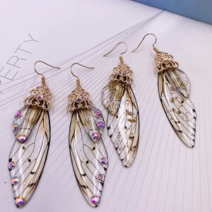 Brown Magical Mystical Fairy Wing Earrings - Etsy