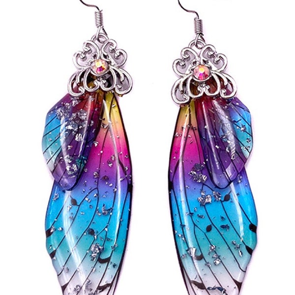 Rainbow - Magical Mystical Fairy Wing Earrings