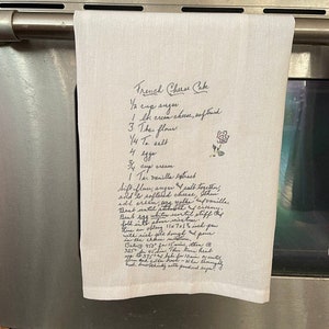 SINGLE Custom Recipe Kitchen Tea Towel w FREE US Shipping image 1