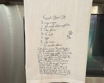 SINGLE Custom Recipe Kitchen Tea Towel w FREE US Shipping!