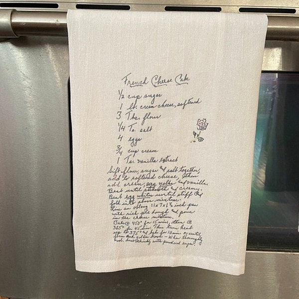 SINGLE Custom Recipe Kitchen Tea Towel w FREE US Shipping!