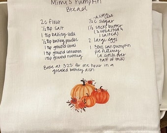 Custom Recipe Towel, Recipe Kitchen Towel, Custom Recipe Gift, Grandma’s Recipe Gift, Family Recipe Gift