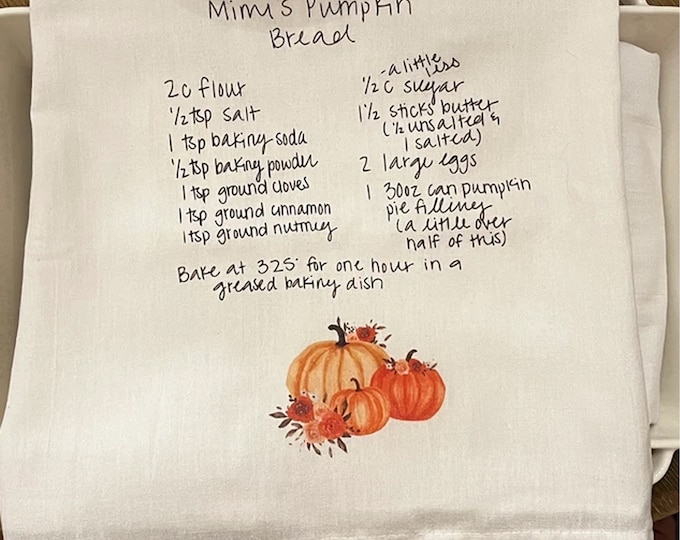 Custom Recipe Towel, Recipe Kitchen Towel, Custom Recipe Gift, Grandma’s Recipe Gift, Family Recipe Gift