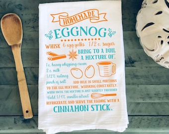 Whimsy Farm House Style Eggnog Recipe Towel